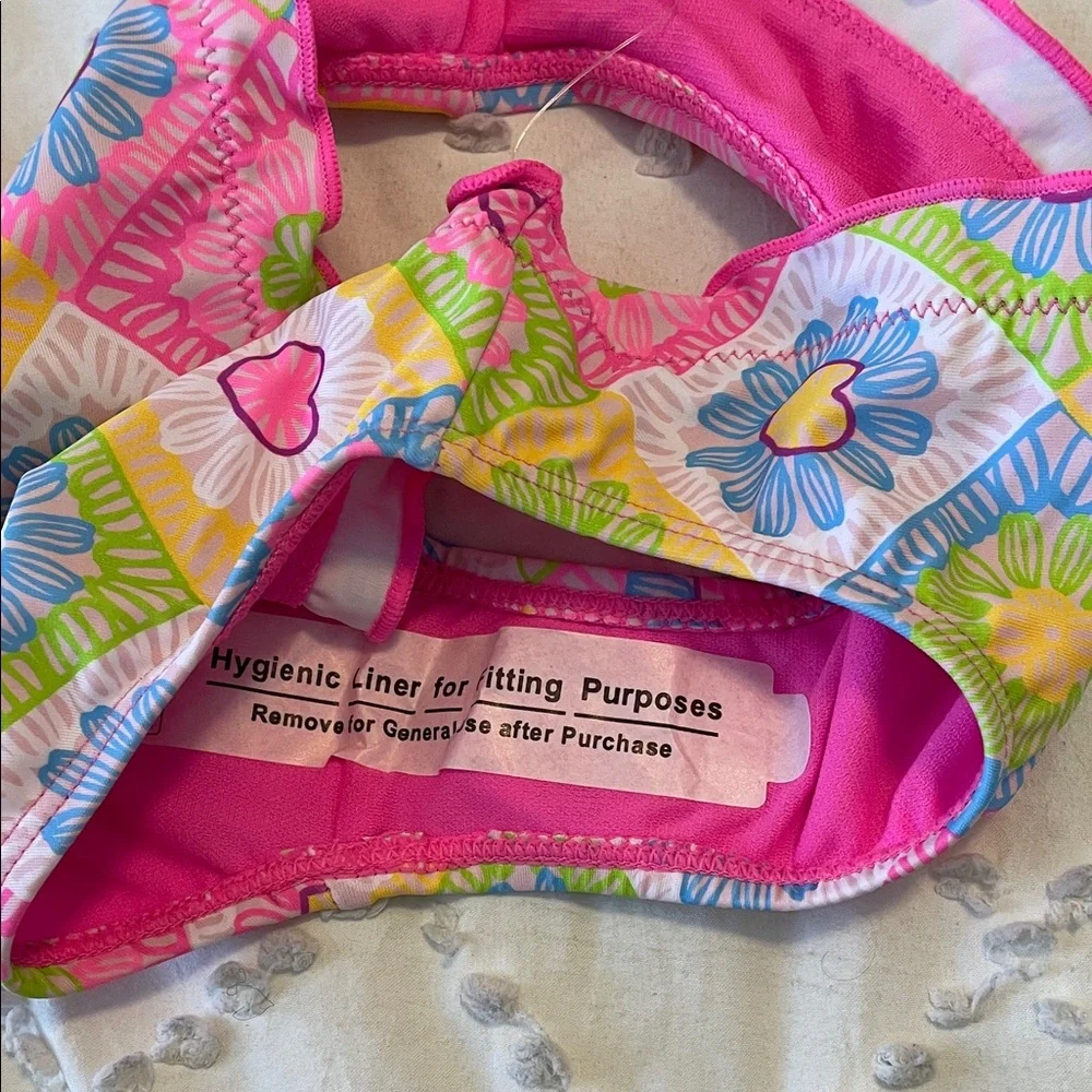 Colorful Floral Kids Bikini Set nwt breaking waves